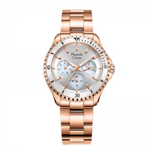 Alexandre Christie AC 2A54 Rosegold White BFBRGSL Ceramic Ring
